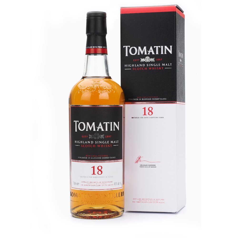 Whiskey Scotch Tomatin Single Malt, 18 YO, 0.7l