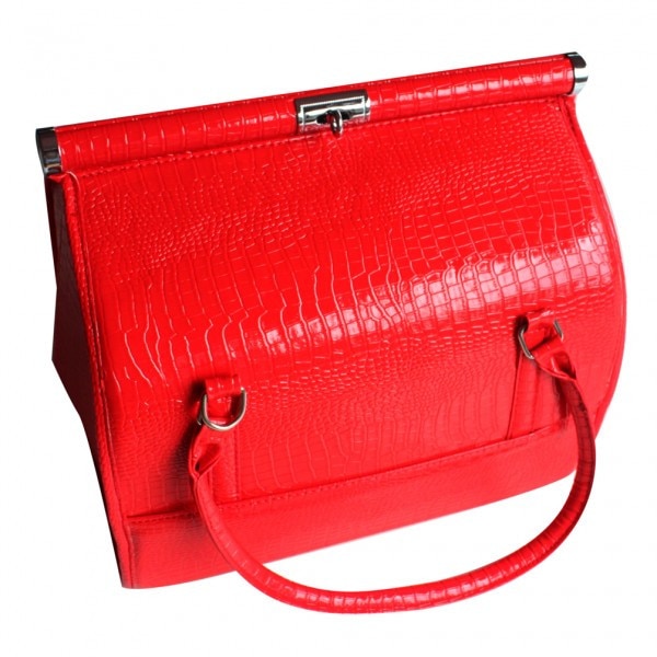 Geanta profesionala, ProCart®, organizator pentru cosmetice Crocodile Case, rosu