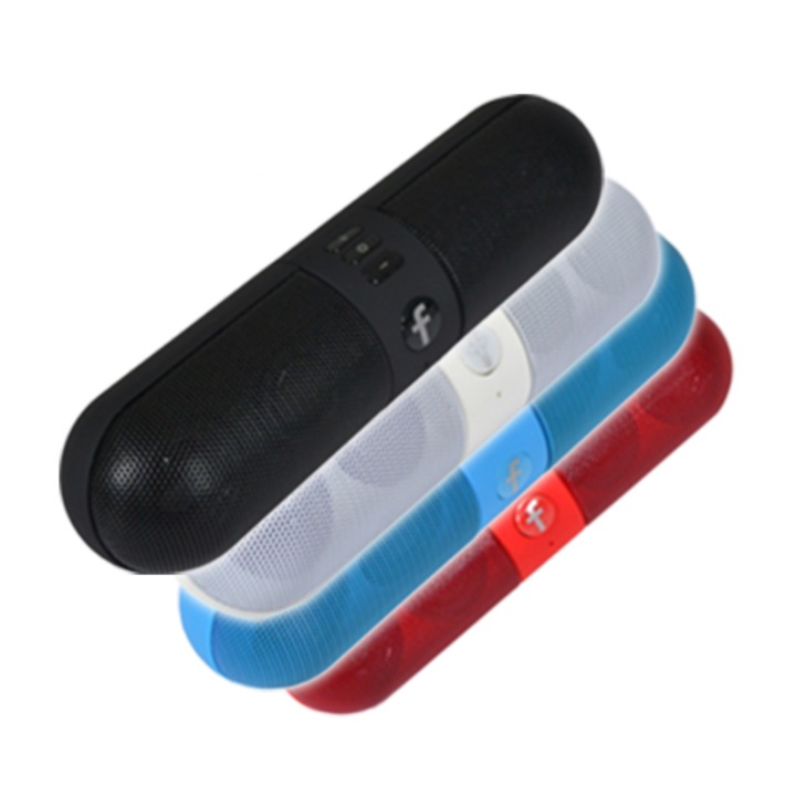 F-Music Center / Hordozható Bluetooth hangszóró / kihangosító / mp3 lejátszó + FM rádió - KÉK