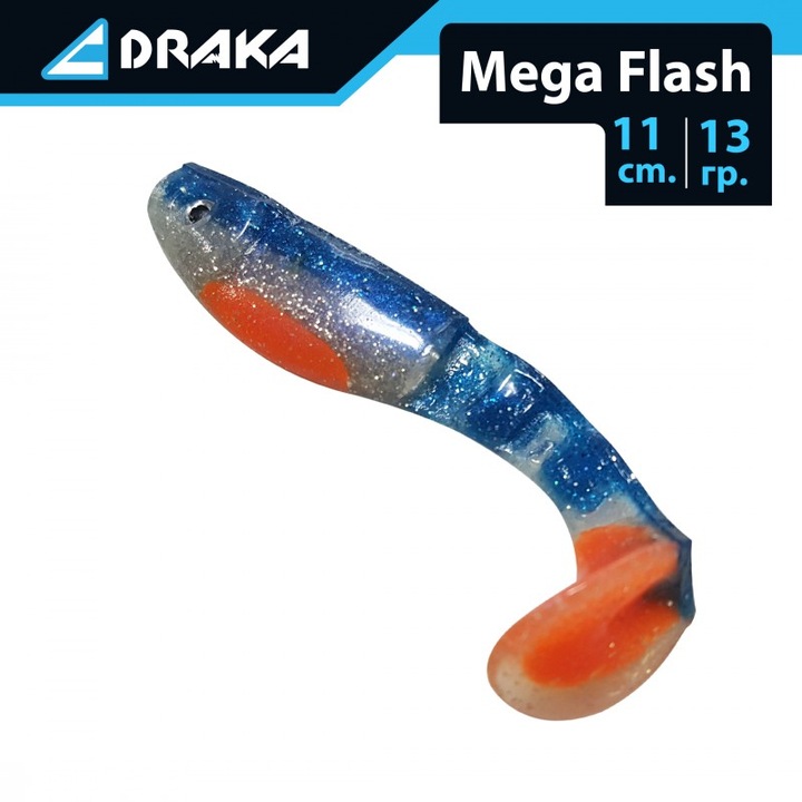 Draka "Mega Flash" szilikon csali, 11 cm. 13 gr