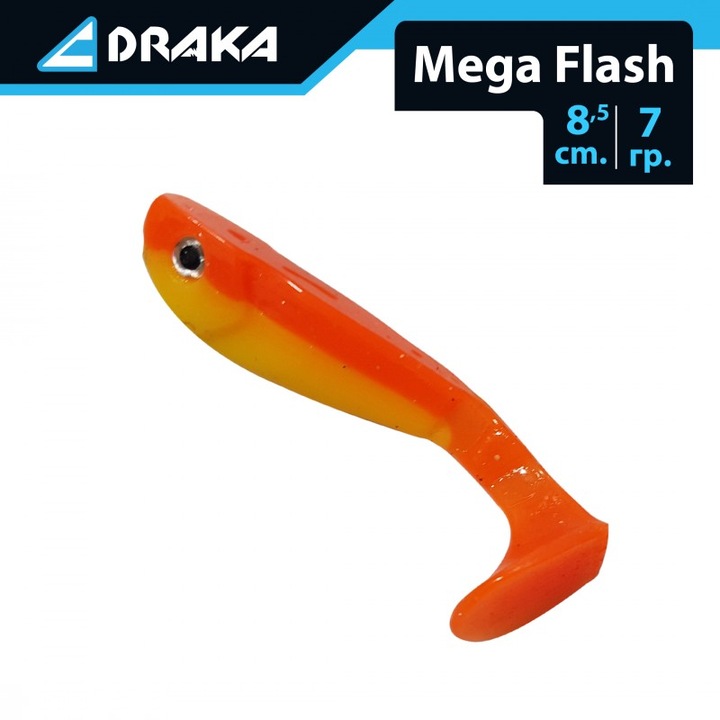 Naluca din silicon Draka "Mega Flash", 8,5 cm. 7 gr