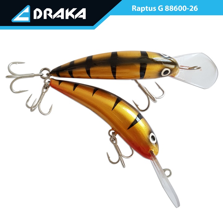 Momeala Wobbler Draka „Raptus” GRB, 9cm. -6 m., lopata de plastic
