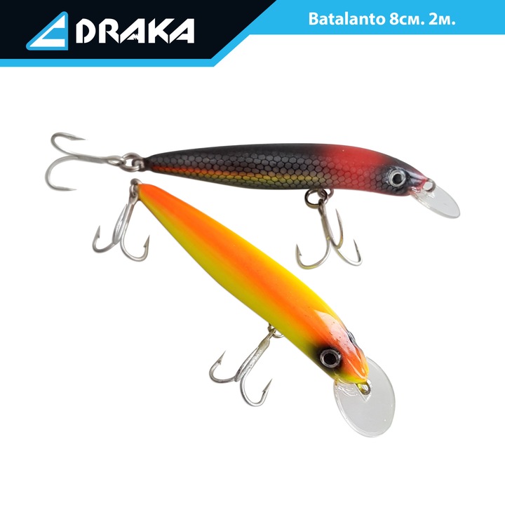 Wobbler Draka "Batalanto", 8cm. -2 m., műanyag spatula