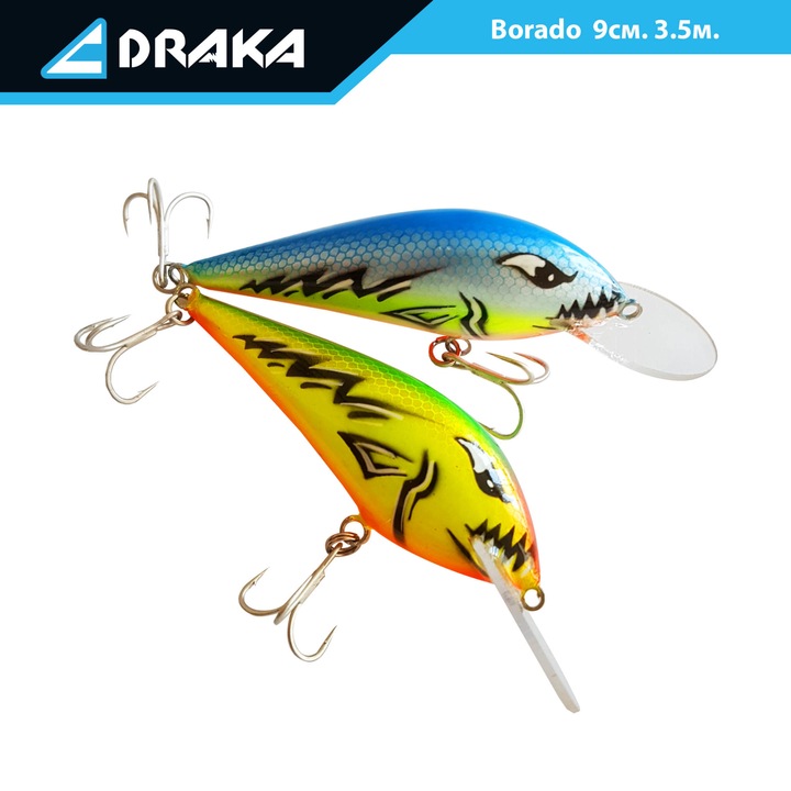 Wobbler Draka "Borado", 9cm. -3 m., műanyag spatula