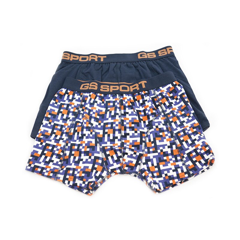 Set 2 perechi boxeri baieti, bumbac, GS Sport, Multicolor