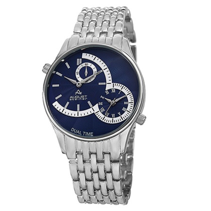 Мъжки часовник August Steiner AS8141BU, Сребристо/синьо, 16754547, 11-26-654