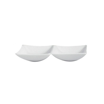 Platou cu 2 compartimente din portelan 17x8cm colectia HONG KONG Platou cu 2 compartimente din portelan 17x8cm colectia HONG KONG
