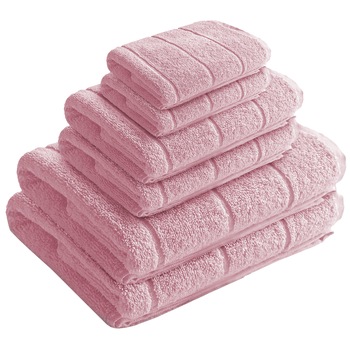 Set 6 prosoape baie Malibu Lunar Rock Aglika, 100% bumbac, 2 x 30x50 / 2 x 50x100 / 2 x 70x140 cm, Roz Set 6 prosoape baie Malibu Lunar Rock Aglika, 100% bumbac, 2 x 30x50 / 2 x 50x100 / 2 x 70x140 cm, Roz