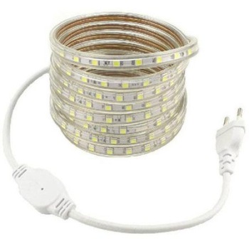 Furtun Luminos,Banda Led smd 5050, Decorativ , alb , Lungime 10 metri, 220 V inclusiv 1 transformator Furtun Luminos,Banda Led smd 5050, Decorativ , alb , Lungime 10 metri, 220 V inclusiv 1 transformator