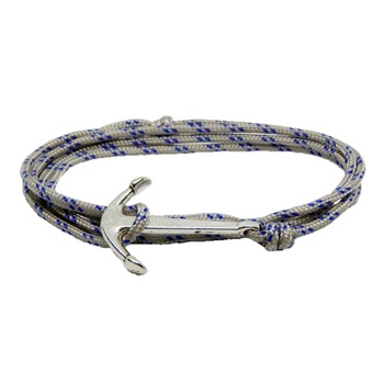 Bratara reglabila din snur paracord multicolor, preponderent gri si inchizatoare tip Ancora Bratara reglabila din snur paracord multicolor, preponderent gri si inchizatoare tip Ancora