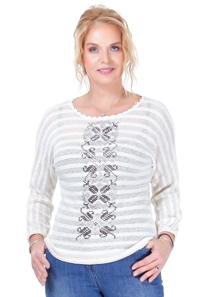 Bluza tricot crem Liza Panait R-2033E