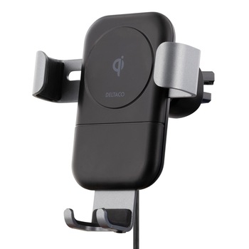Incarcator auto wireless fast charge gravity DELTACO, 10W, Qi 1.2.4, cablu USB-C inclus, negru Incarcator auto wireless fast charge gravity DELTACO, 10W, Qi 1.2.4, cablu USB-C inclus, negru