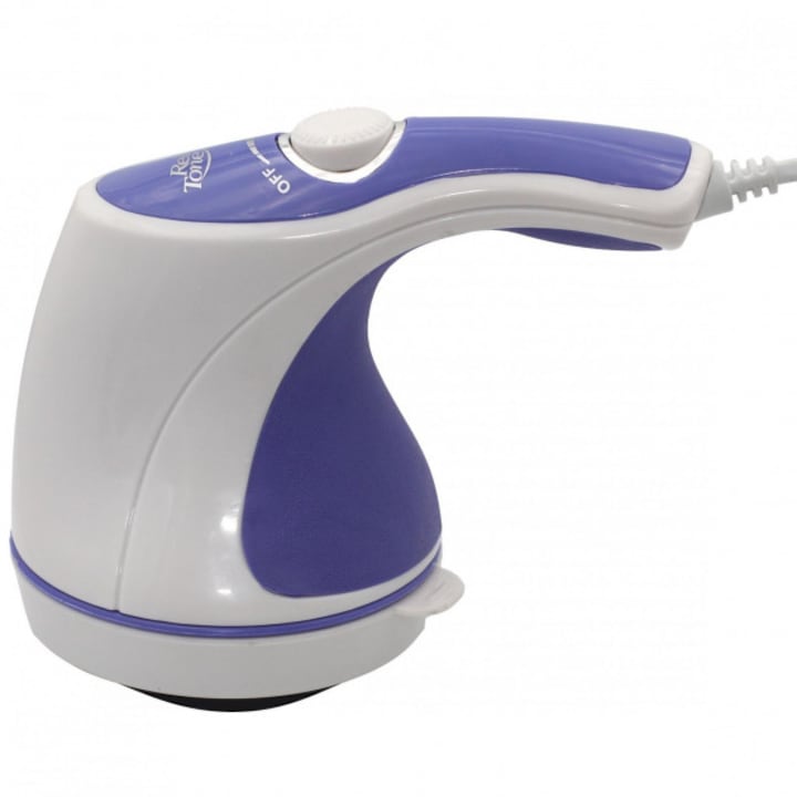 Антицелулитен масажор Relax & Tone, Мощност 25 W, 5 включени аксесоара, 2500 осцилации в минута, Ергономичен дизайн, Бял/Лилав