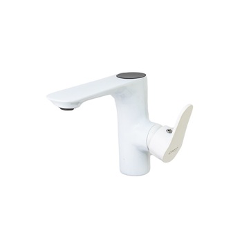 Baterie lavoar baie , cu afisaj digital temperatura apa , alb mat TRENDY S Baterie lavoar baie , cu afisaj digital temperatura apa , alb mat TRENDY S