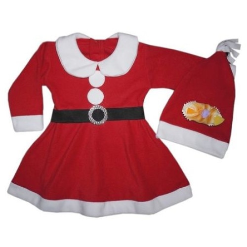 Set rochita Craciunita pentru serbare fetite, fleece, 1 an, Little Angel si jucarie Squishy prajitura