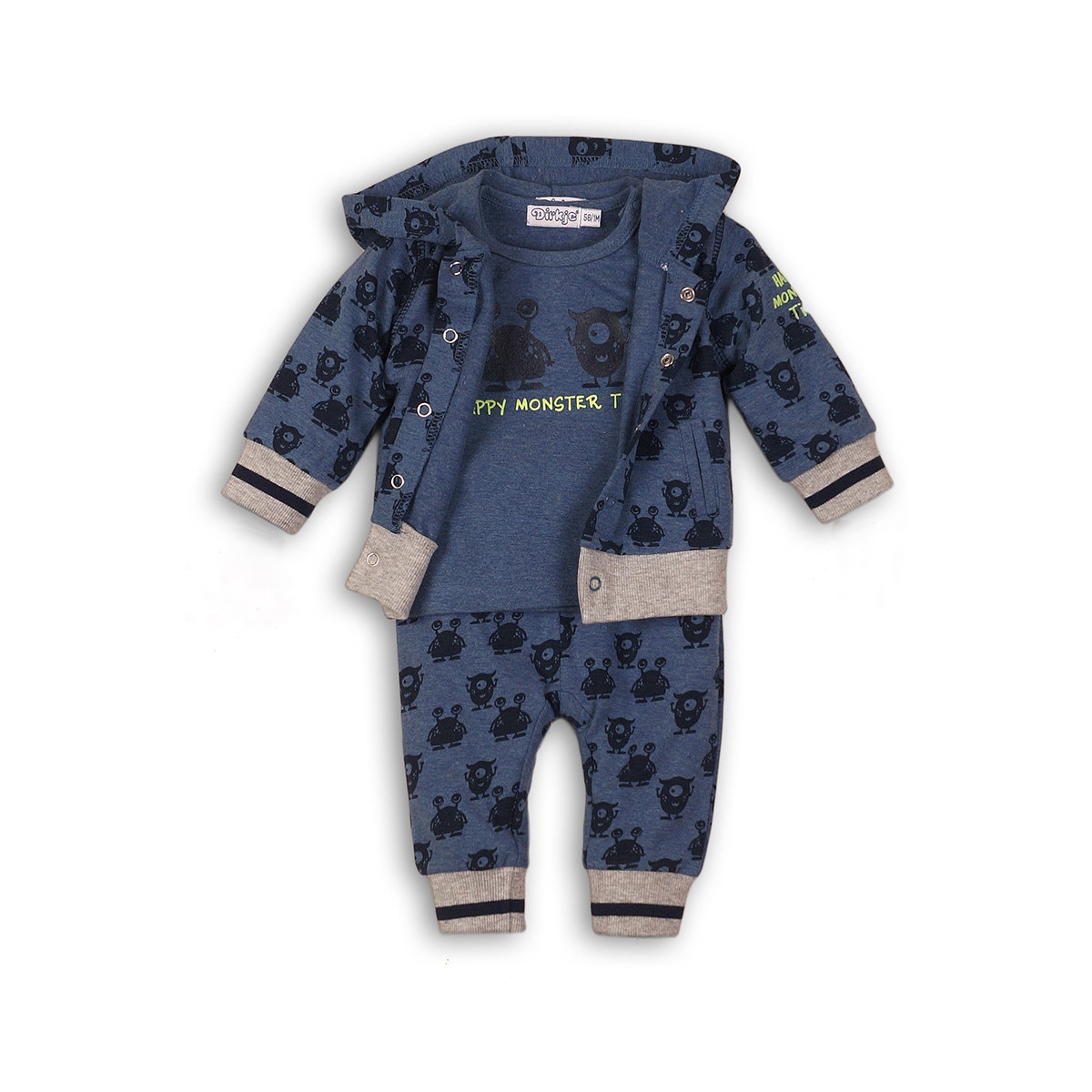 Set baietei, Dirkje, bluza,pantalonasi hanorac, albastru