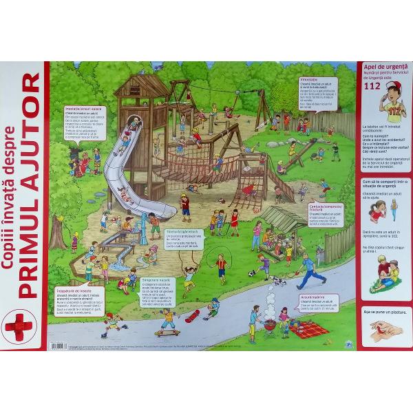 Plansa. Copiii invata despre primul ajutor