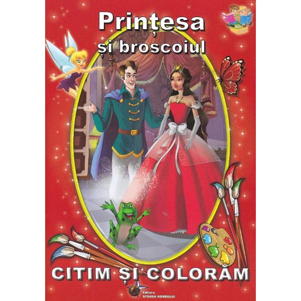 Printesa si broscoiul - Citim si coloram