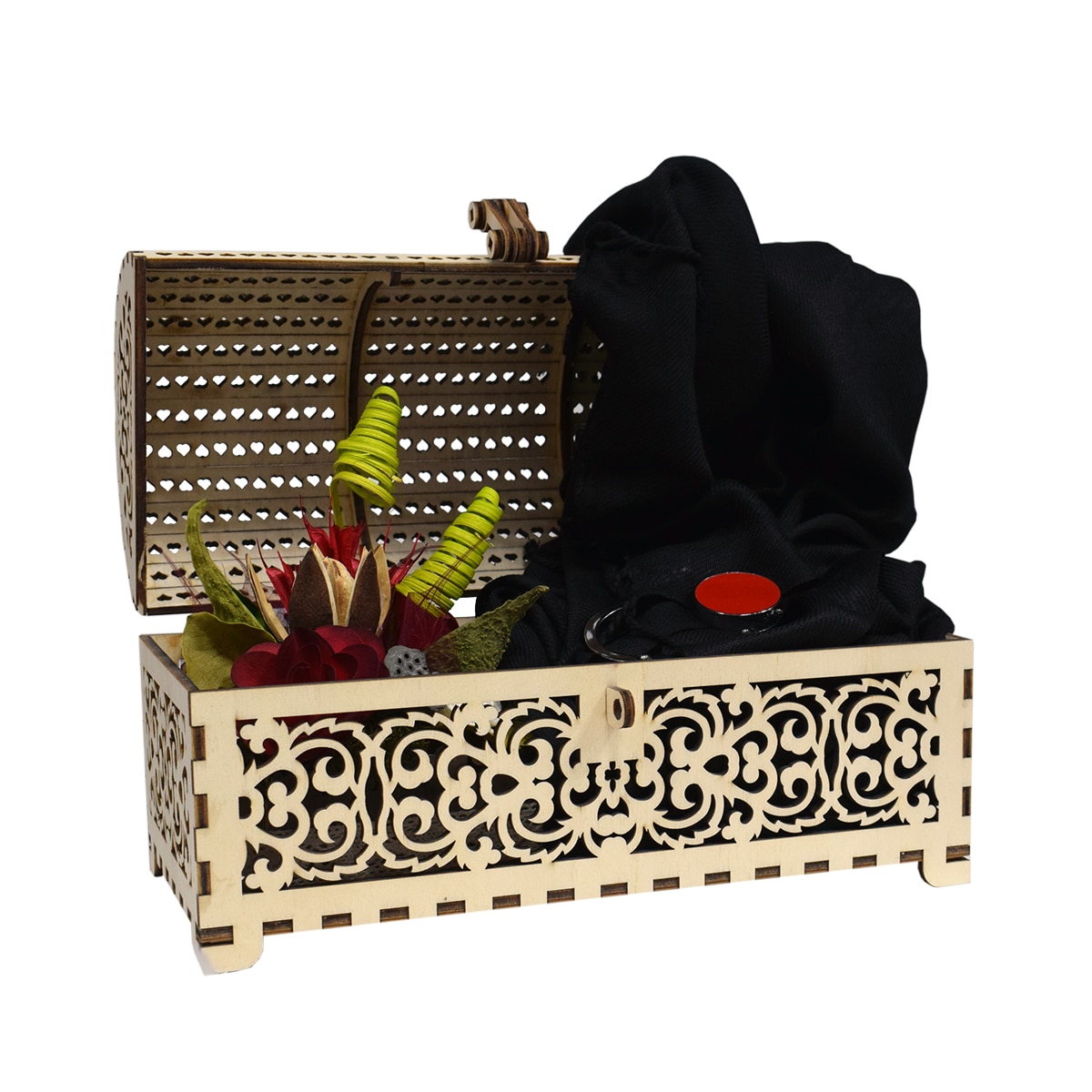 Pachet Cadou cu 4 piese in Cufar din Lemn