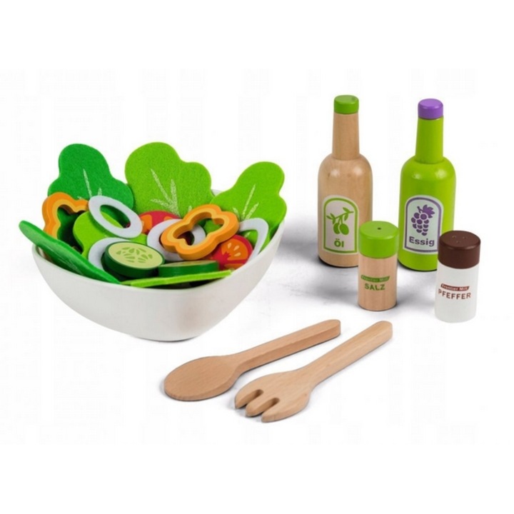 Ecotoys Játék Zöldségkészlet, Salátához, Tállal