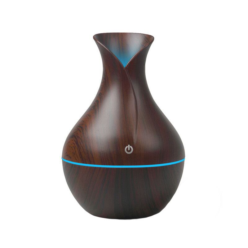 Umidificator, Smart Gadget, 130 ml, Lumina Led Multicolor, Stejar Inchis