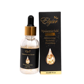 Ser Facial cu Acid Hialuronic si Aur 24K, Elysir, 30 ml Ser Facial cu Acid Hialuronic si Aur 24K, Elysir, 30 ml