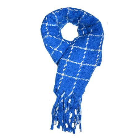 Fular dama Dalma ,model cu patratele,D&J Exclussiv,albastru