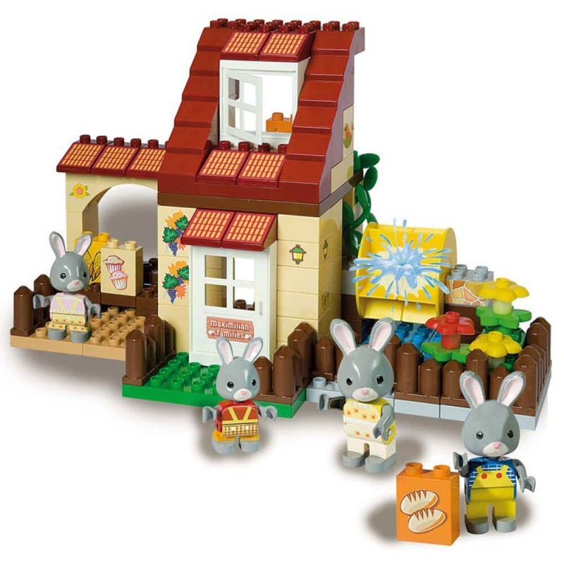 Set constructie Unico Galetusa tip remorca cu 98 piese, Maximillian Families