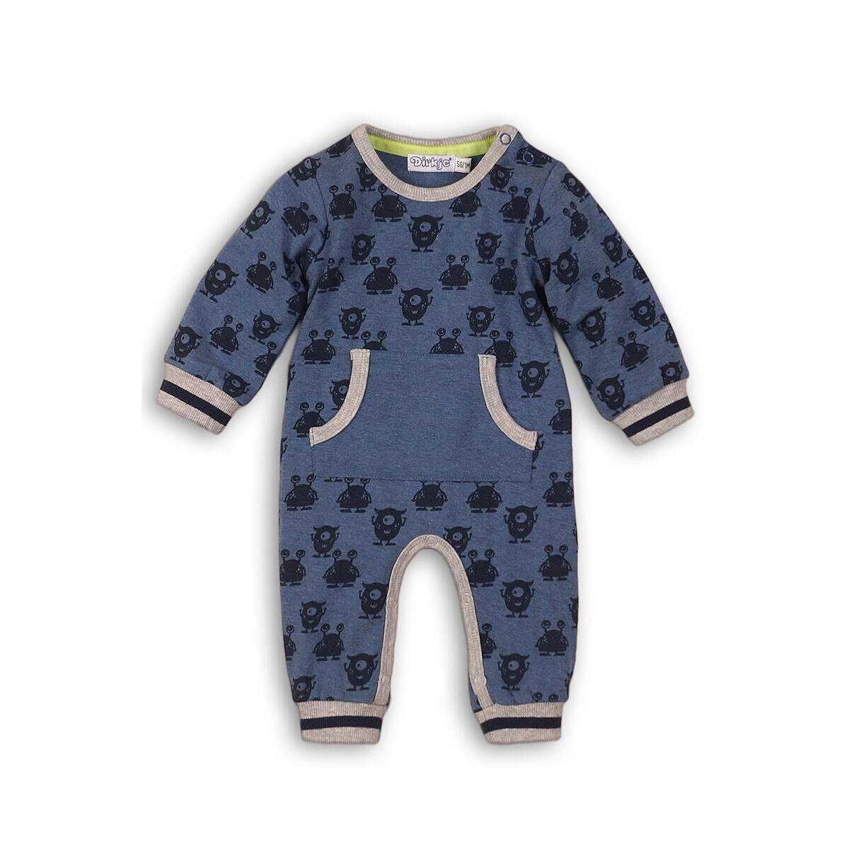 Salopeta bebelusi, Dirkje, cu buzunar in fata, albastra, 74 cm