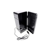 Frigider de birou/masina cu alimentare USB, negru/gri