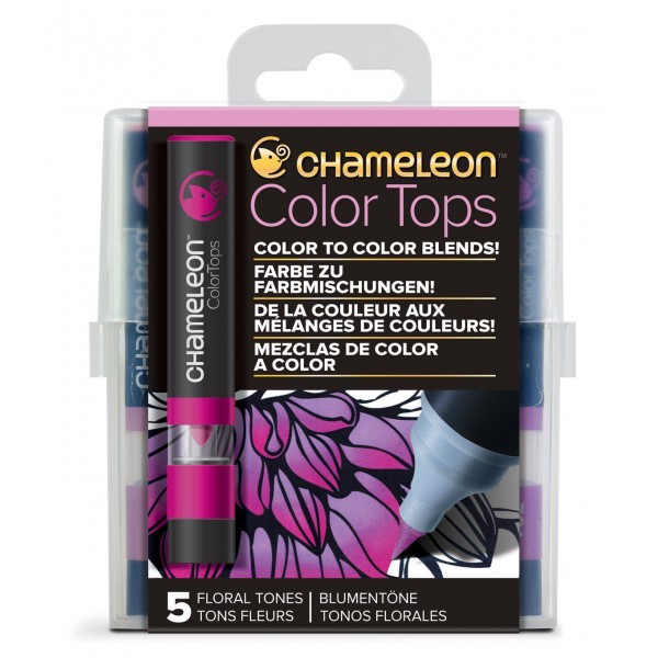 Set nuantatoare markere CHAMELEON pentru mixaj culoare 5 buc/set Floral Tones
