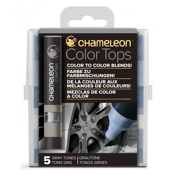 Set nuantatoare markere CHAMELEON pentru mixaj culoare 5 buc/set Gray Tones