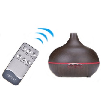 Umidificator LaiXiaoBei, Difuzor aromaterapie, 7 culori programabil, oprire automata, cu telecomanda, Maro Umidificator LaiXiaoBei, Difuzor aromaterapie, 7 culori programabil, oprire automata, cu telecomanda, Maro