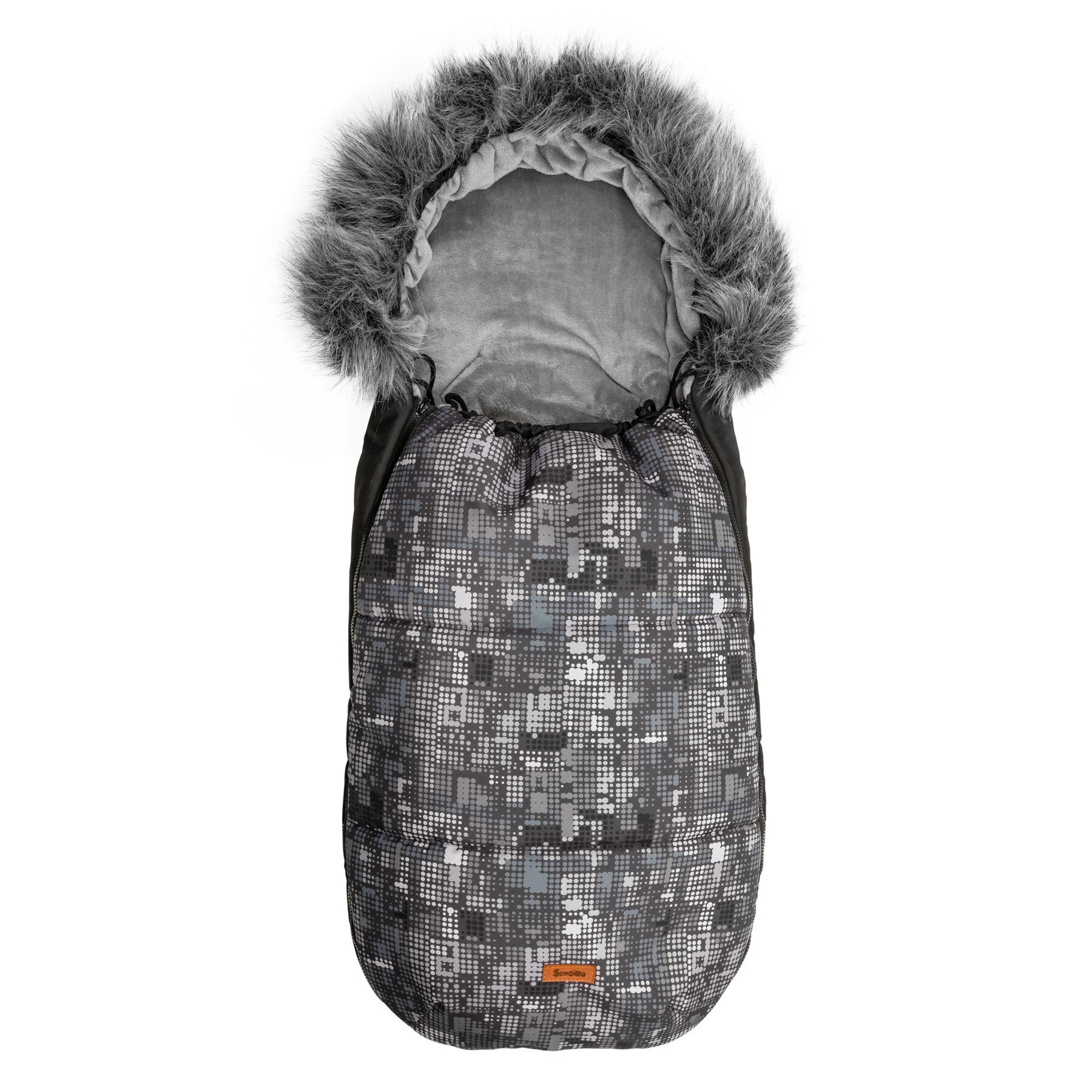 Sac de dormit pentru iarna Sensillo OLAF Fleece 100x45 cm Graphite