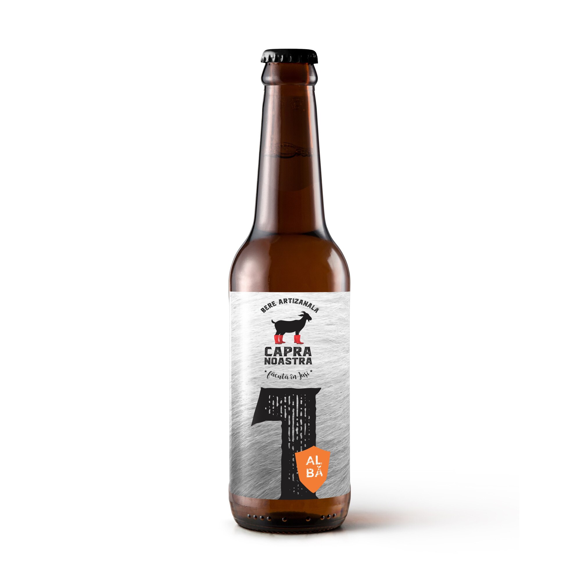 Bax 20 sticle Bere artizanala, Capra Noastra, alba, 0.33 l