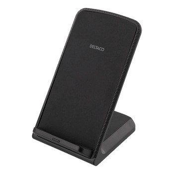 Incarcator wireless fast charge stand 10W DELTACO, Qi 1.2.4, negru Incarcator wireless fast charge stand 10W DELTACO, Qi 1.2.4, negru