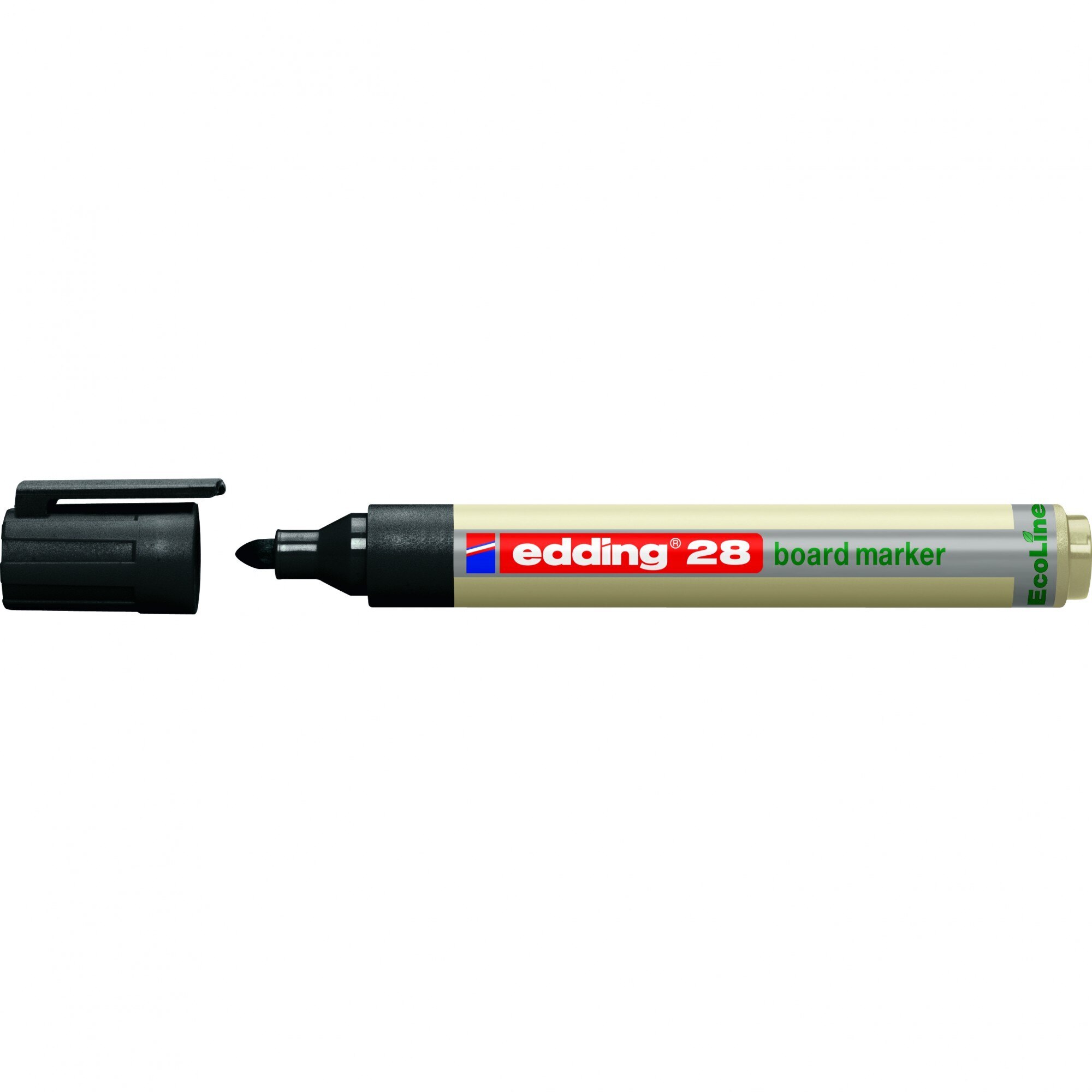 Marker pentru tabla, Edding, 28, ecologic, varf rotund,1.5-3mm,negru