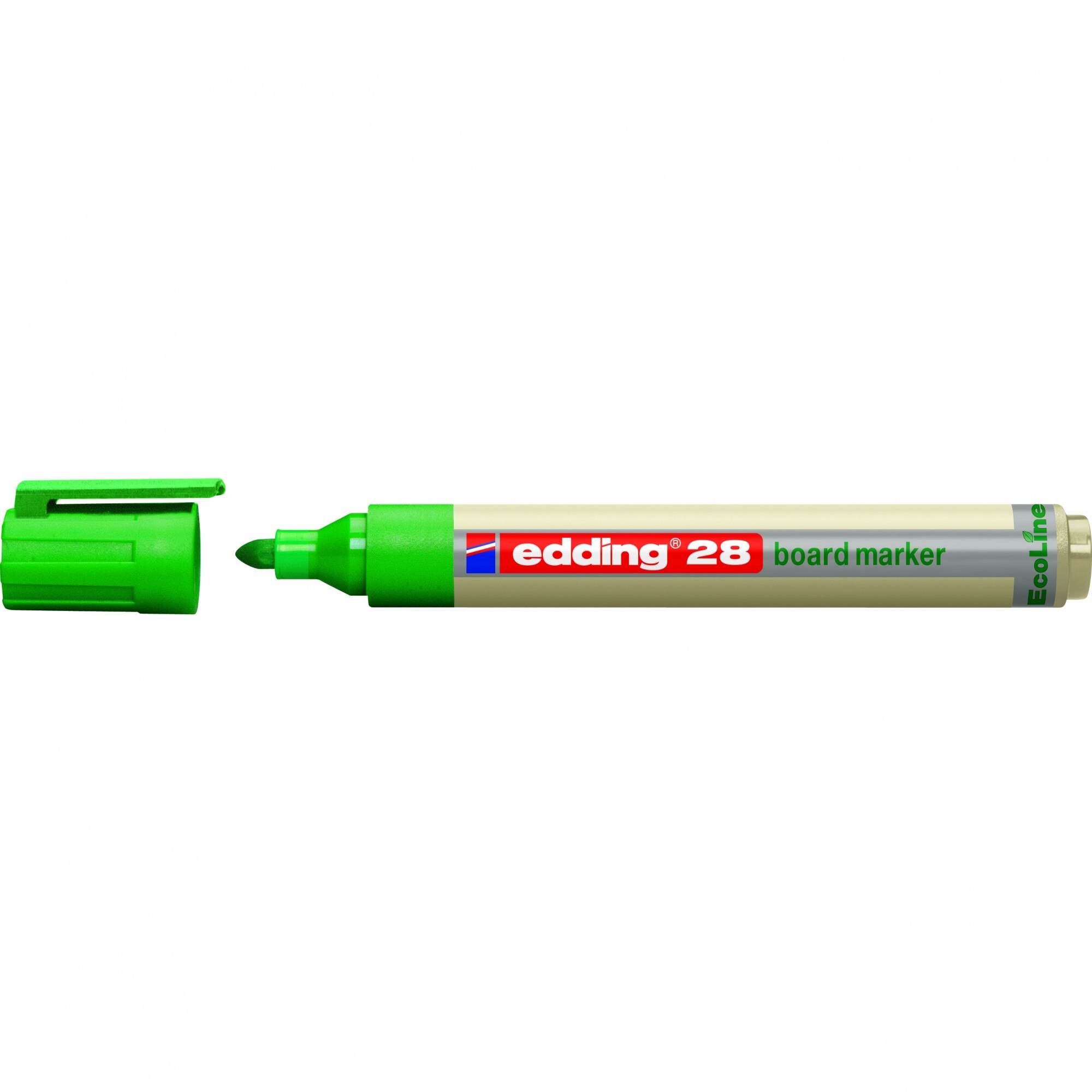 Marker pentru tabla, Edding, 28, ecologic, varf rotund,1.5-3mm,verde