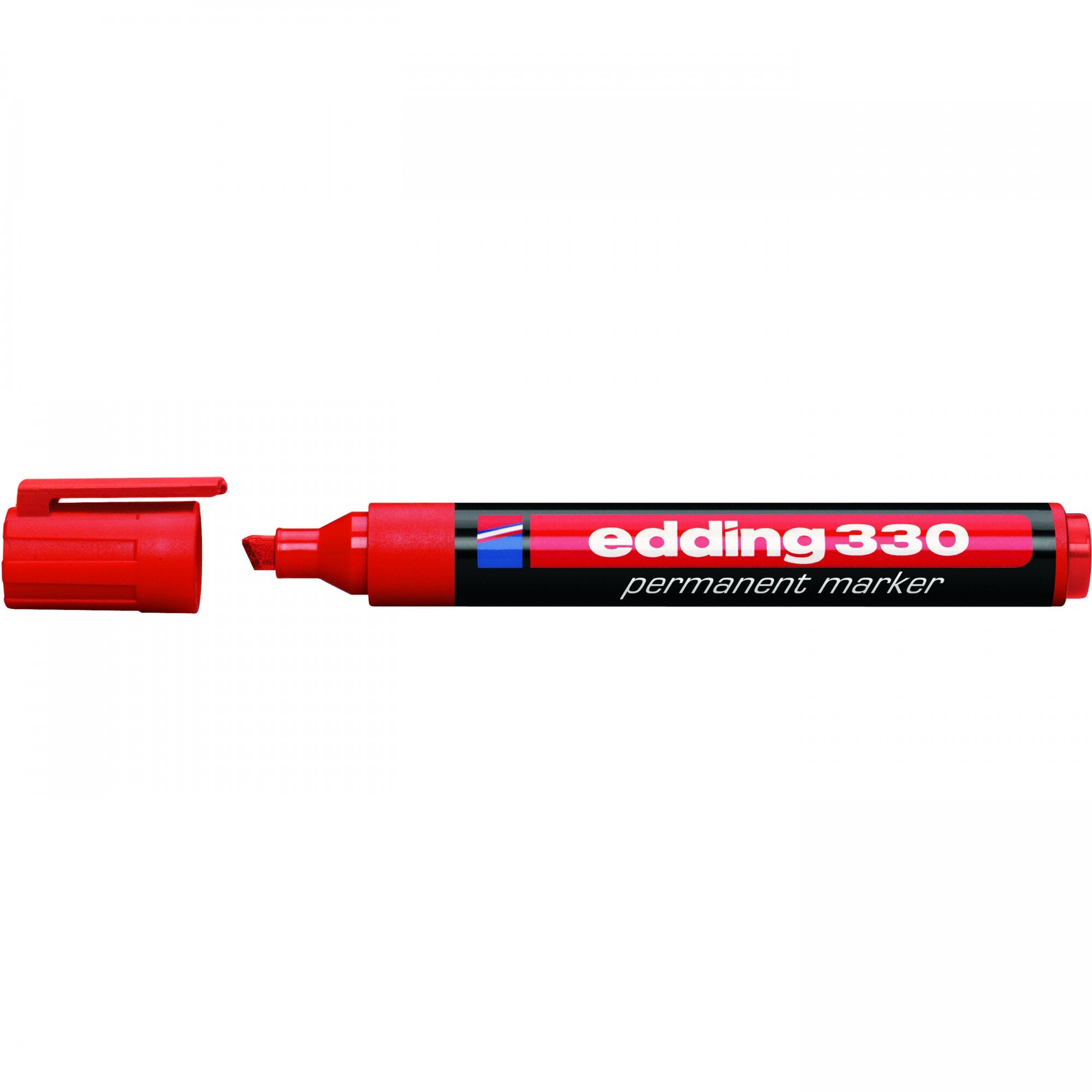 Marker permanent, Edding, 330, varf retezat, 1-5mm, rosu