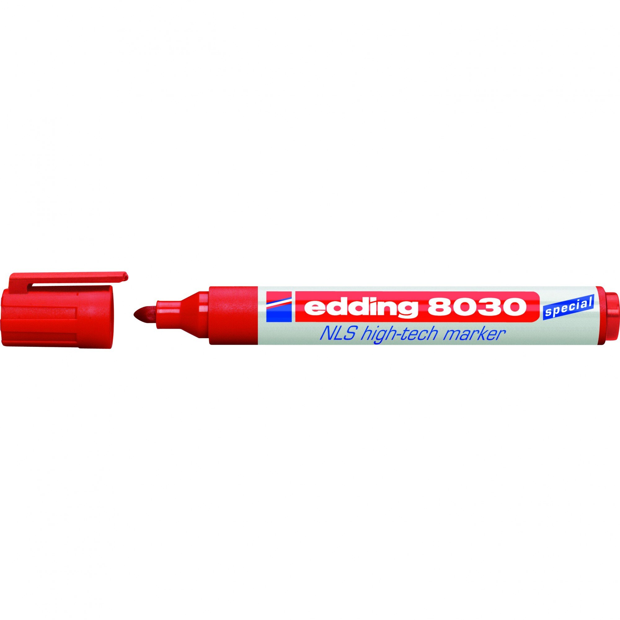 Marker permanent, Edding 8030, varf rotund, 1.5-3mm, rosu