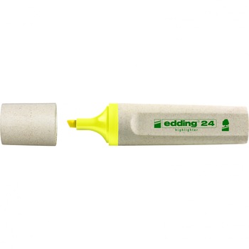 Textmarker Edding, Ecoline, linie scriere: 2-5mm, galben florescent Textmarker Edding, Ecoline, linie scriere: 2-5mm, galben florescent