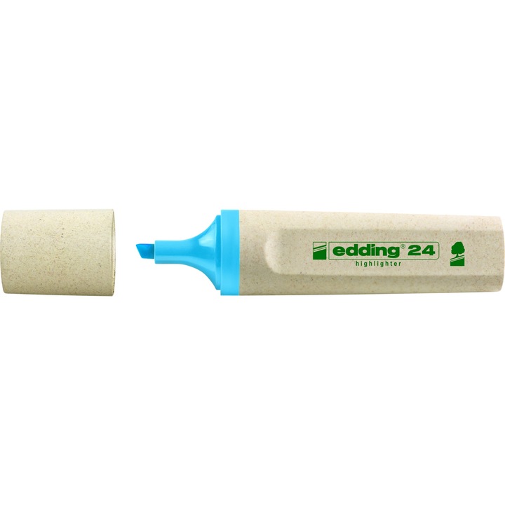 Textmarker Edding, Ecoline,linie scriere: 2-5mm, albastru florescent