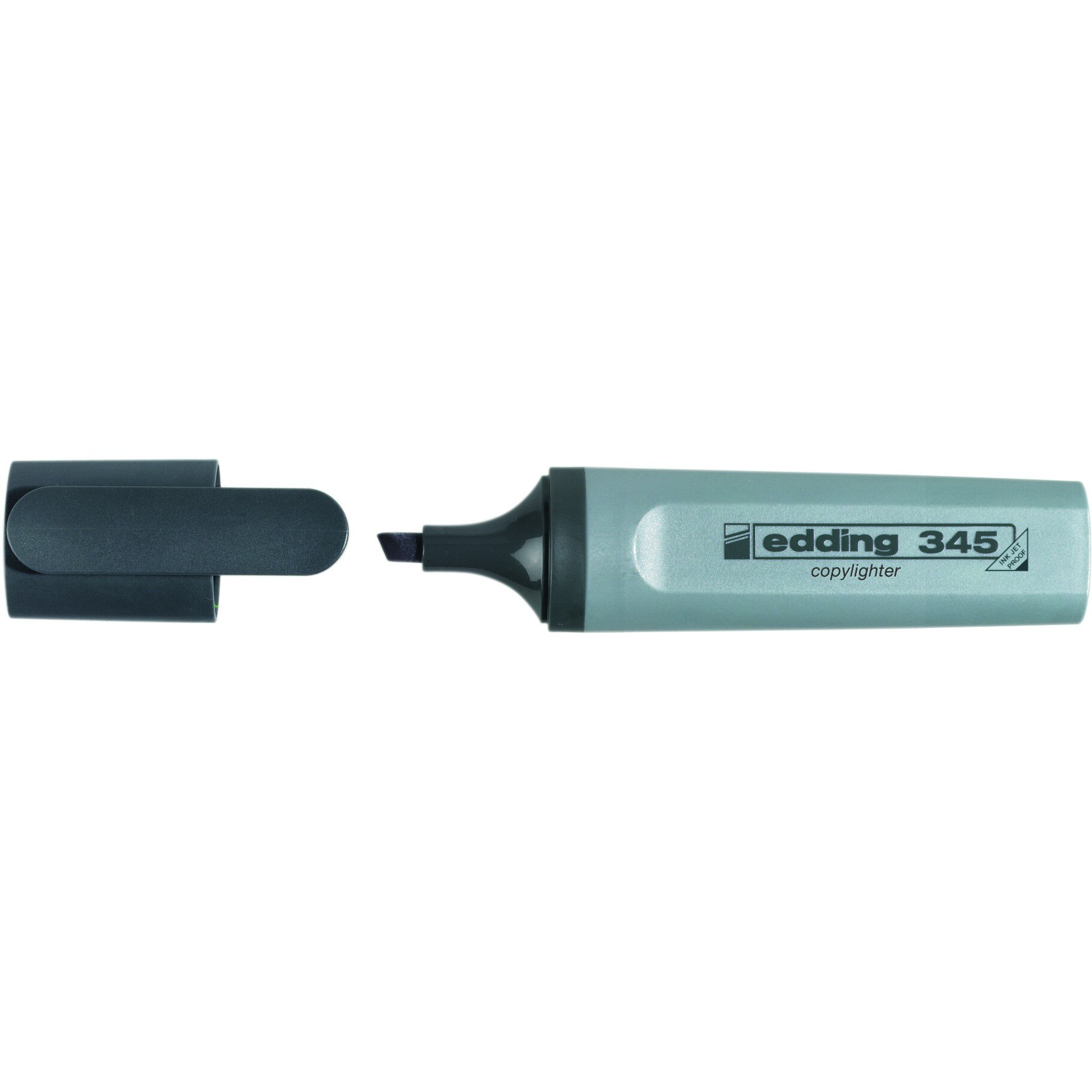 Textmarker, Edding, 345, varf retezat, 2-5mm, argintiu