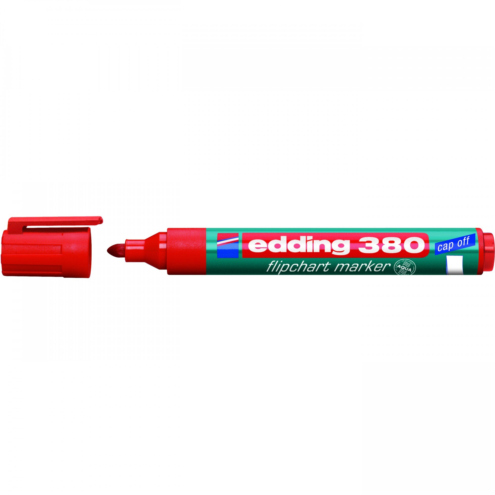 Marker Edding 380 pentru flipchart, varf rotund, 1.5-3mm, rosu