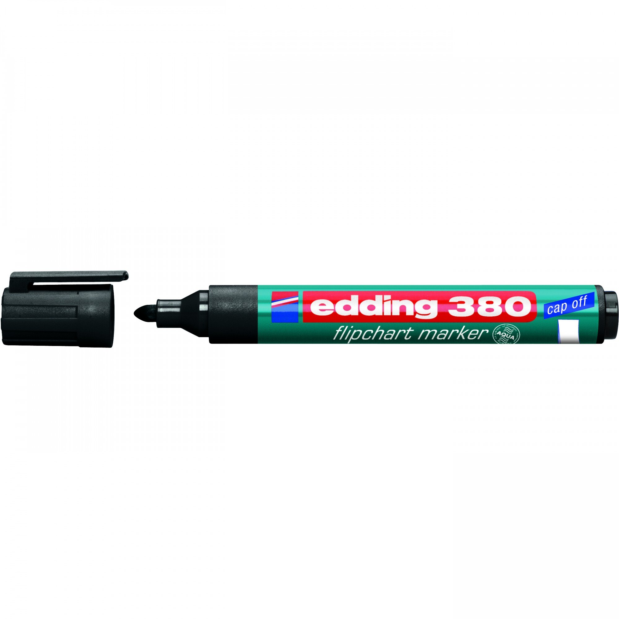 Marker Edding 380 pentru flipchart, varf rotund, 1.5-3mm, negru