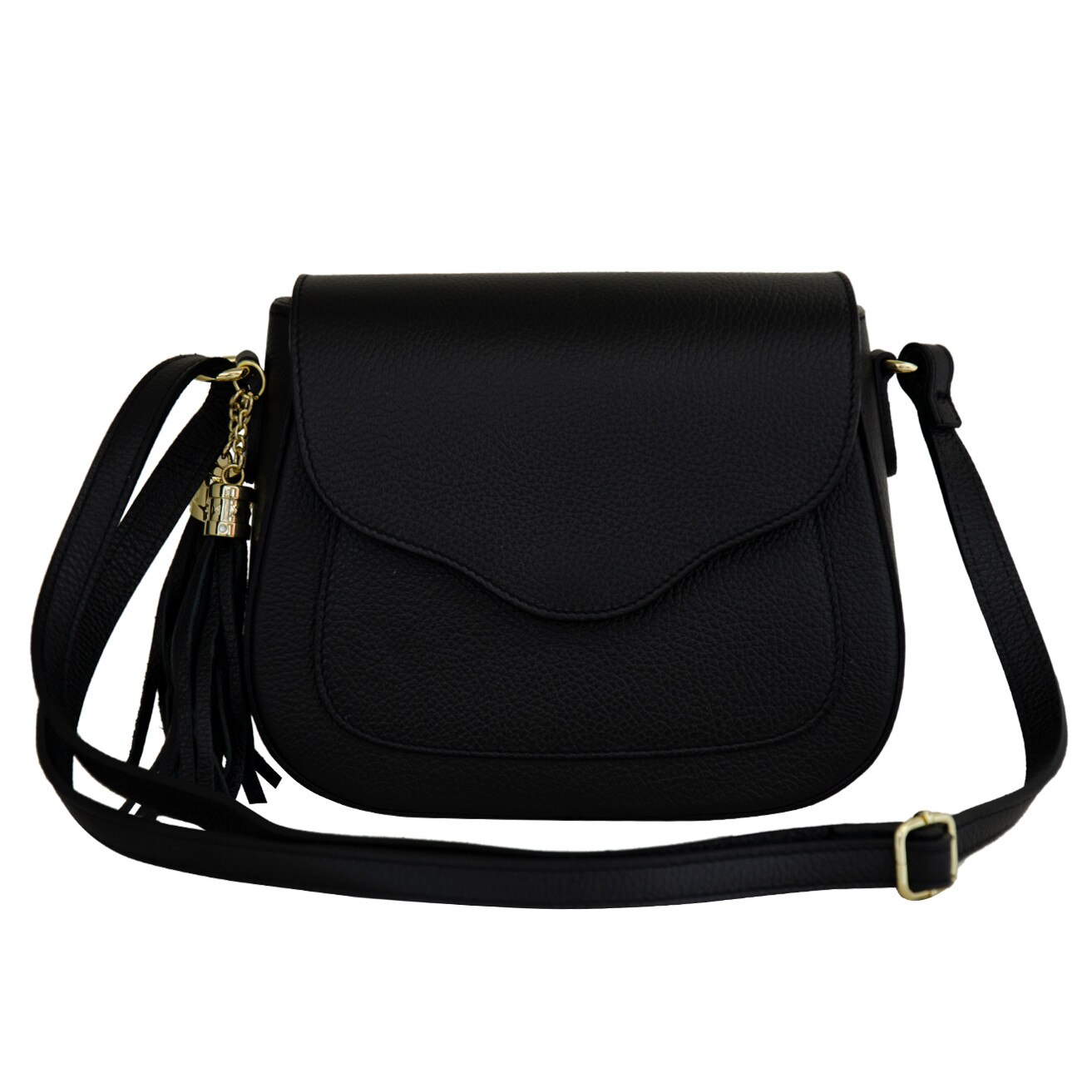 Geanta tip postas din piele naturala Eva Bags,Lia negru