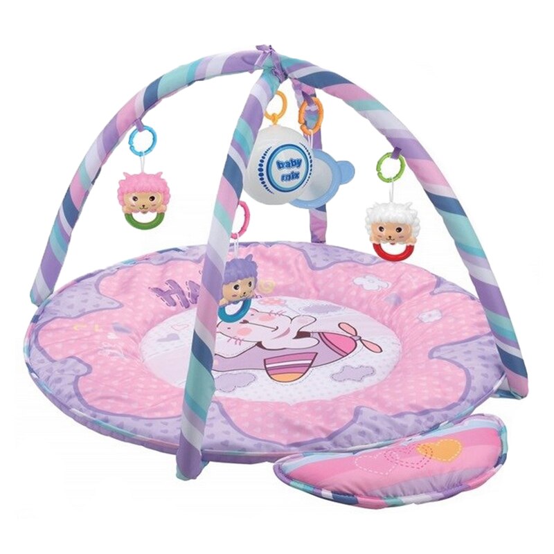 Covoras de joaca 87 x 41 cm Baby Mix HS-789-13A, Roz