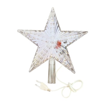 Varf de brad cu led ,stea luminoasa ,joc de lumini multicolor prestabilit Varf de brad cu led ,stea luminoasa ,joc de lumini multicolor prestabilit