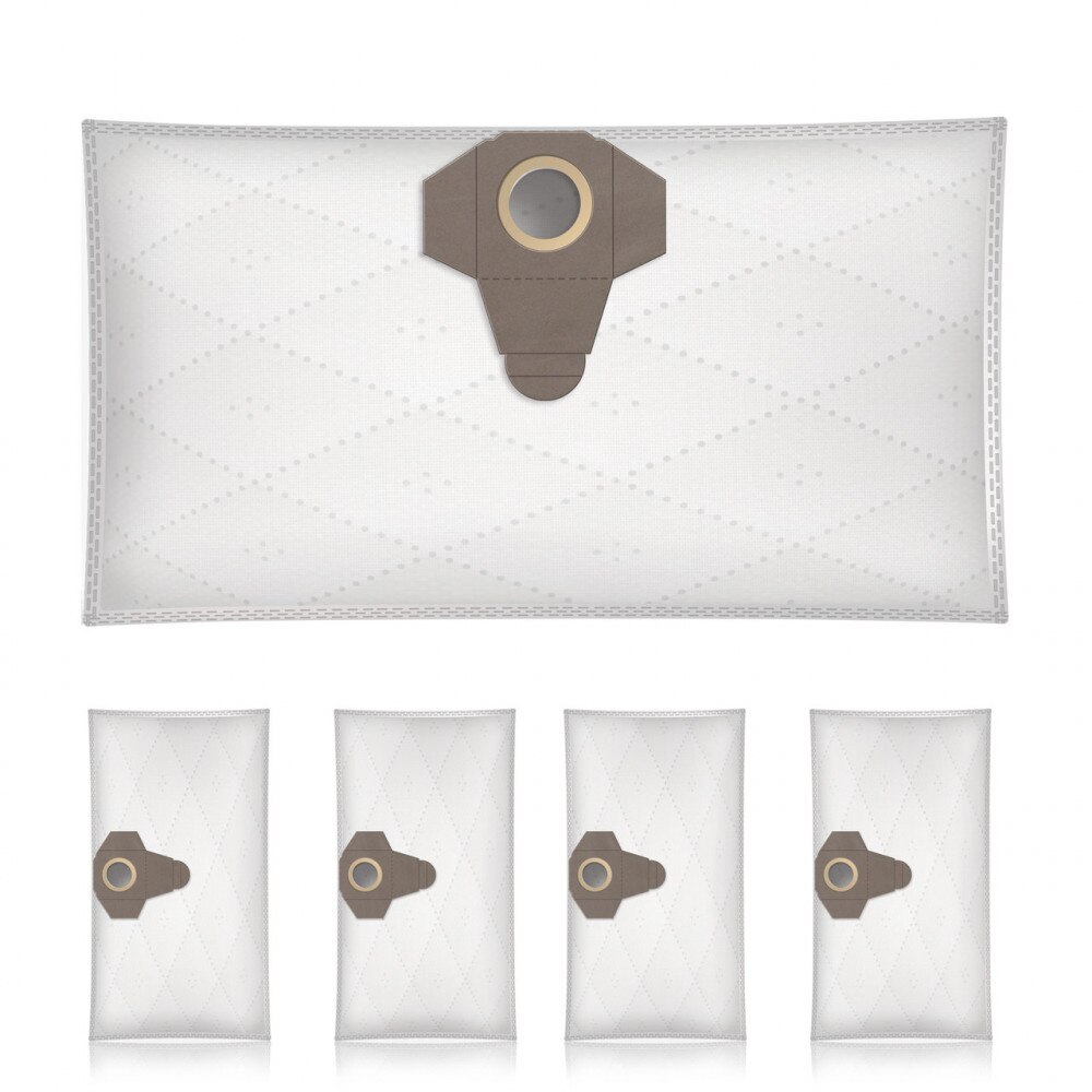 5 Sacchetti Filtro In Stoffa Blu Per Aspirapolvere Parkside PNTS 1300 C3 - Ricambio Lavabile