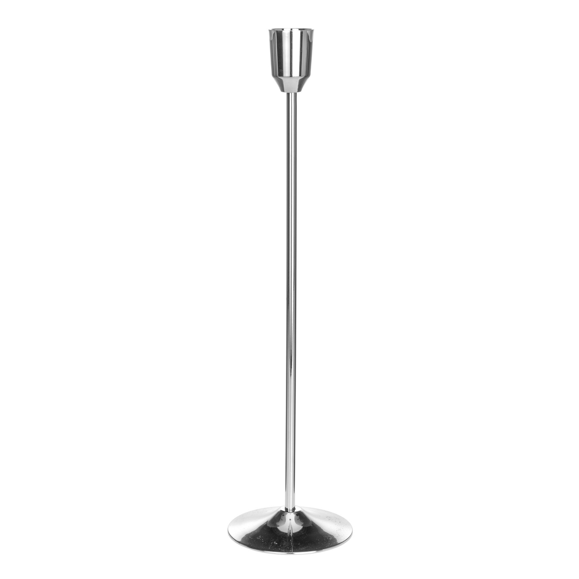 Sfesnic pentru 1 lumanare, nichel, 30 cm